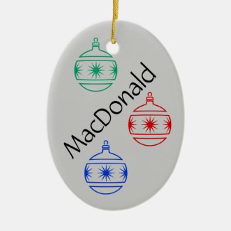 Ornament - Oval -  Christmas ornaments personalize