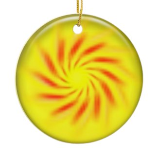 Ornament - Pinwheel inside 3d yellow ball