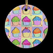 ORNAMENT - POP ART CUPCAKES ornaments