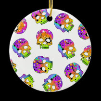 Ornament - Pop Art Skulls
