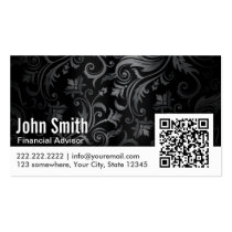 Ornament QR Code Financial Advisor Business Card