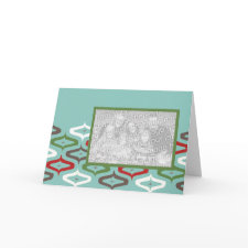 ornament retro photo template card