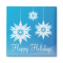 Ornament Snowflakes Holiday Magnet by mariannegilliand Ornament Snowflakes Holiday Magnet