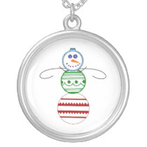 Ornament Snowman Necklace