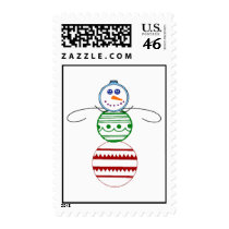 Ornament Snowman - Postage Stamp
