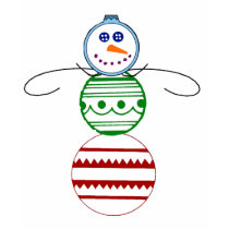 Ornament Snowman - Women's Long Sleeve (red) t-shirts