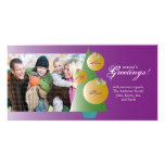 Ornament Tree Wishes: Purple photo cards