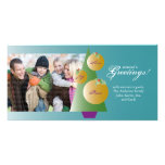 Ornament Tree Wishes: Teal photo cards