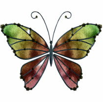 ORNAMENT Warm Shades Rainbow Wings Butterfly Photo Cut Outs