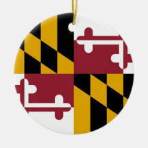 Ornament with flag of Maryland