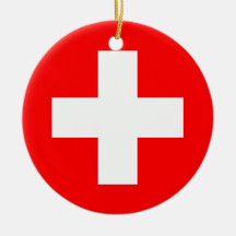Ornament with flag of Switzerland