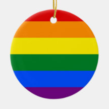 Ornament with LGBT Rainbow flag