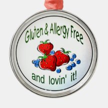 Ornament with the Gluten and Allergy Free logo