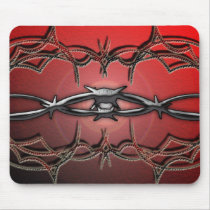 Ornamental and barbed wire mousepads