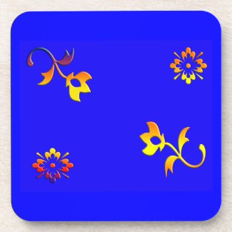 Ornamental Flower Cork Coaster