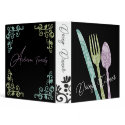 ornamental fork knife spoon recipe cookbook binder