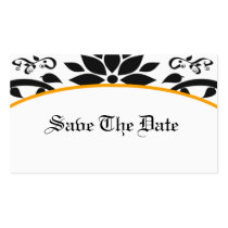 Ornamental Garden (orange) Save The Date Card business cards by BloomMedia Ornamental Garden (orange) Save The Date Card business cards