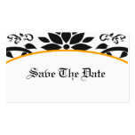 Ornamental Garden (orange) Save The Date Card Business Card Templates