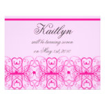 ORNAMENTAL HOT PINK CUSTOM INVITES