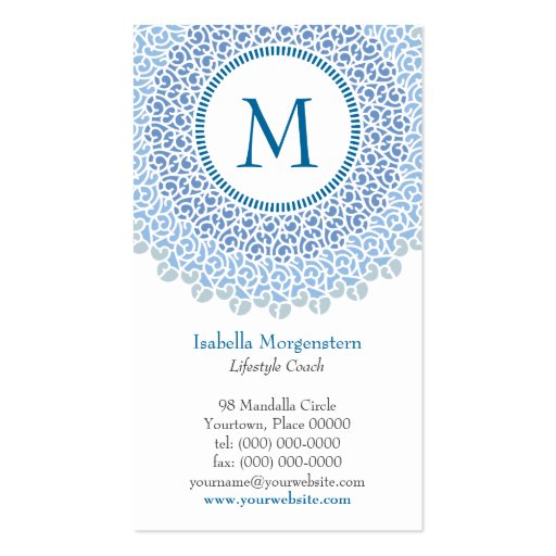Ornamental Monogram Business Card (front side)
