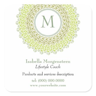 Ornamental Monogram Sticker