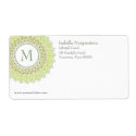 Ornamental Monogram Shipping Label