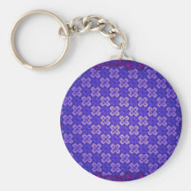 Ornamental Pattern with Borders Keychain