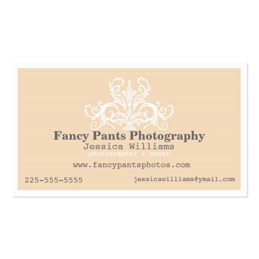 Ornamental Photography Business Card Templates (front side)