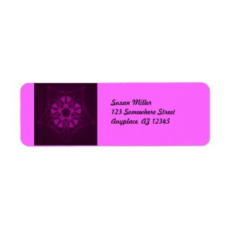 Ornamental Purple Return Address Label label