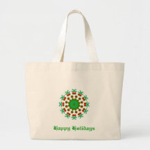 Ornamental Red and Green Products Canvas Bags