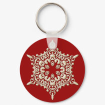 ORNAMENTAL SNOWFLAKE keychains