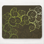 Ornamental Spiral Vine / Pattern Modern Mousepad