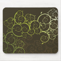 Ornamental Spiral Vine / Pattern Modern Mousepad by fat_fa_tin Ornamental Spiral Vine / Pattern Modern Mousepad