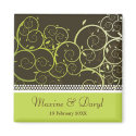 Ornamental Spiral Vine Save The Date Gift Magnet