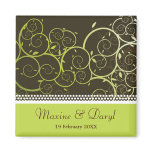 Ornamental Spiral Vine Save The Date Gift Magnet