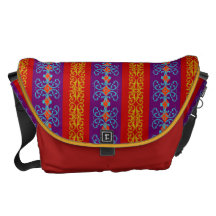 Ornamental Stripes Courier Bag