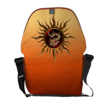 Ornamental Sun Dragon Messenger Bag