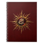 Ornamental Sun Dragon Spiral Note Book