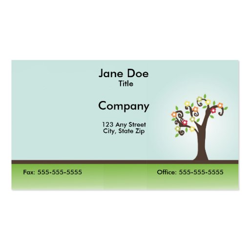 Ornamental Tree Business Card (front side)