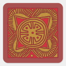 Ornamentation Africa Africa Square Stickers