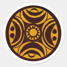 Ornamentation tribal Africa Africa Round Stickers