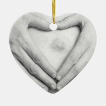 Ornamento embarazada de la panza de las Corazón-Ma Adornos De Navidad