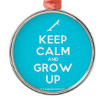 [Skateboard] keep calm and grow up  Ornaments