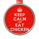 [Crown] keep calm and eat chicken  Ornaments