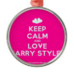 [Two hearts] keep calm and love harry styles  Ornaments