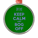 [UK Flag] keep calm and bog off  Ornaments