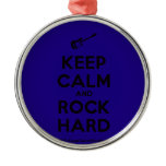 [Electric guitar] keep calm and rock hard  Ornaments
