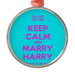 [UK Flag] keep calm and marry harry  Ornaments