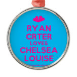 [Two hearts] ryan crter loves chelsea louise  Ornaments
