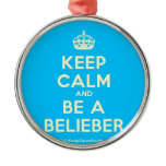 [Crown] keep calm and be a belieber  Ornaments